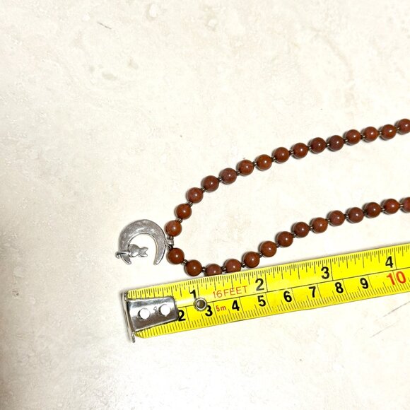 Genuine Red Jasper Short Necklace, Gemstone & Silver Cat on the Moon Charm - Picture 11 of 13